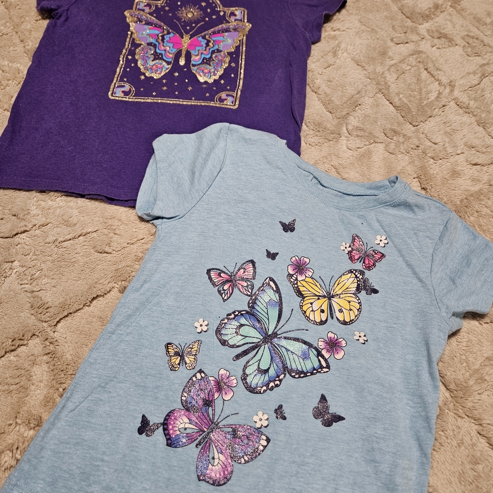 The Children's Place Butterfly Graphic Tees - Purple and Blue